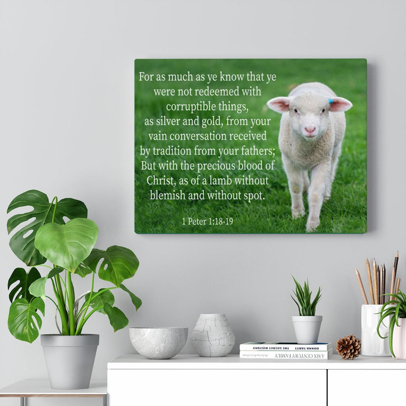 Precious Blood Of Christ 1 Peter 1:18-19 - Wrapped Canvas Print, 46cm H x 61cm W