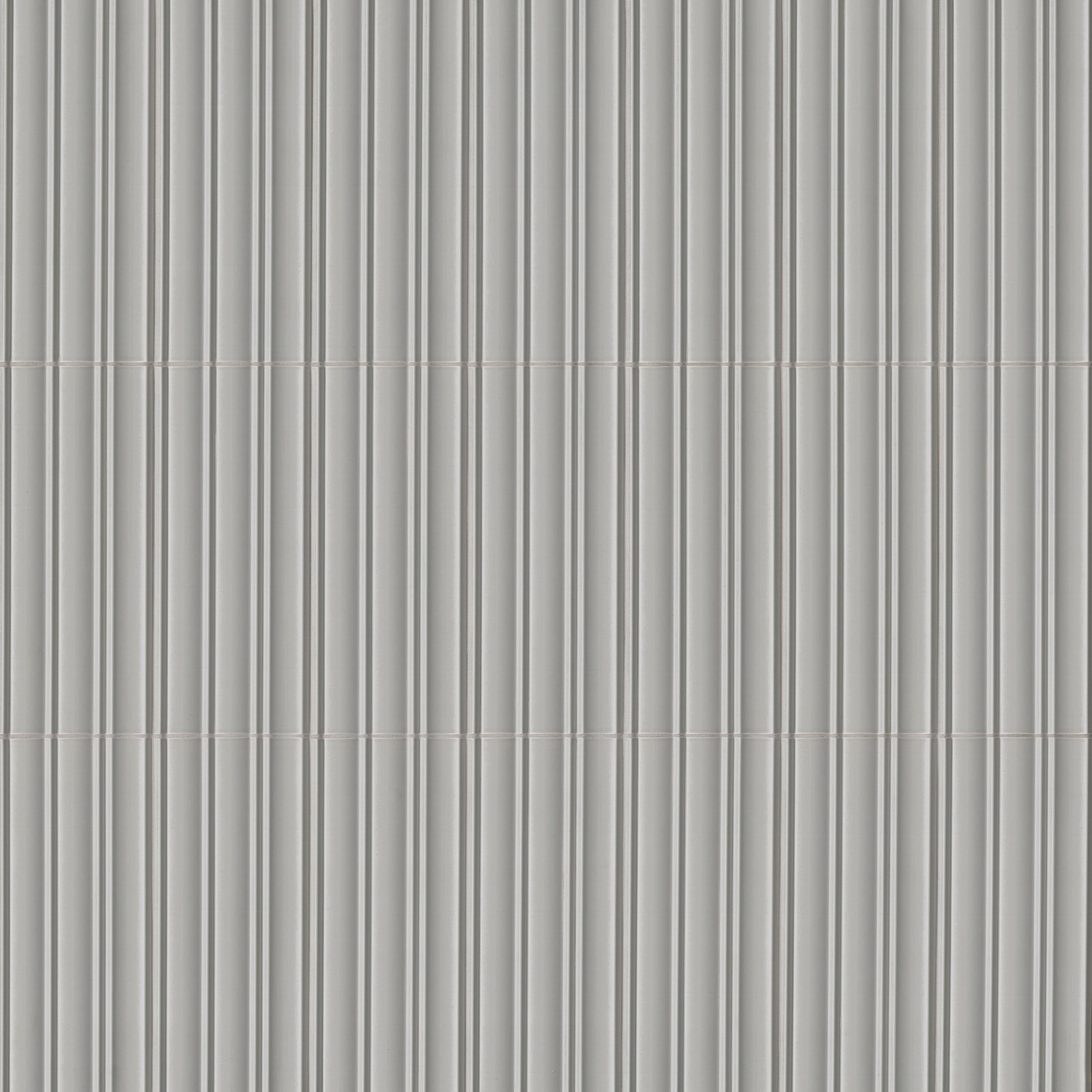 Nimbus 7 in. x 16 in. Satin Porcelain 3D Fluted Wall Tile, Moonlit Silver