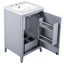 Meuble-lavabo de 20,3 po avec lavabo, tiroir fonctionnel, tablette de porte, porte à fermeture en douceur-439588754