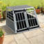 Cage pour chien avec cadre en aluminium et une porte verrouillable-80903823-80903821