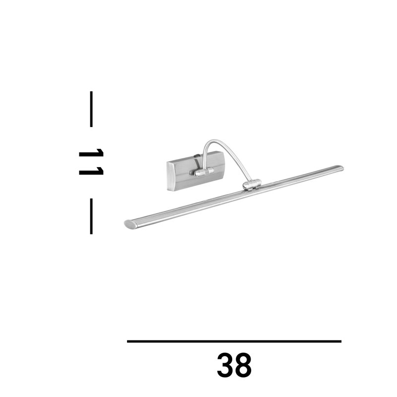 51 -Light Hardwired LED Wall Mount Picture Light, Satin Silver