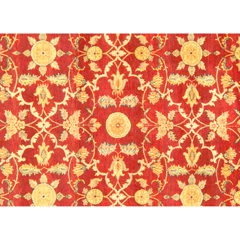 High-Quality Hand-Knotted Red And Black Area Rug