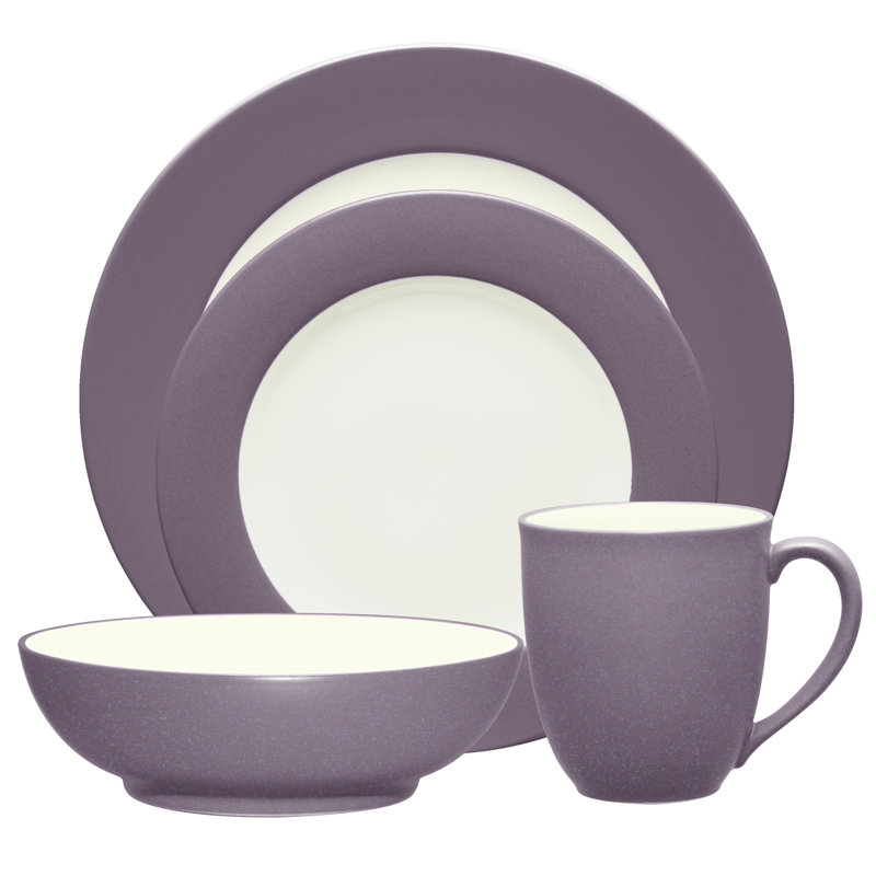 Couvert individuel 4 pièces Noritake Colorwave, Prune