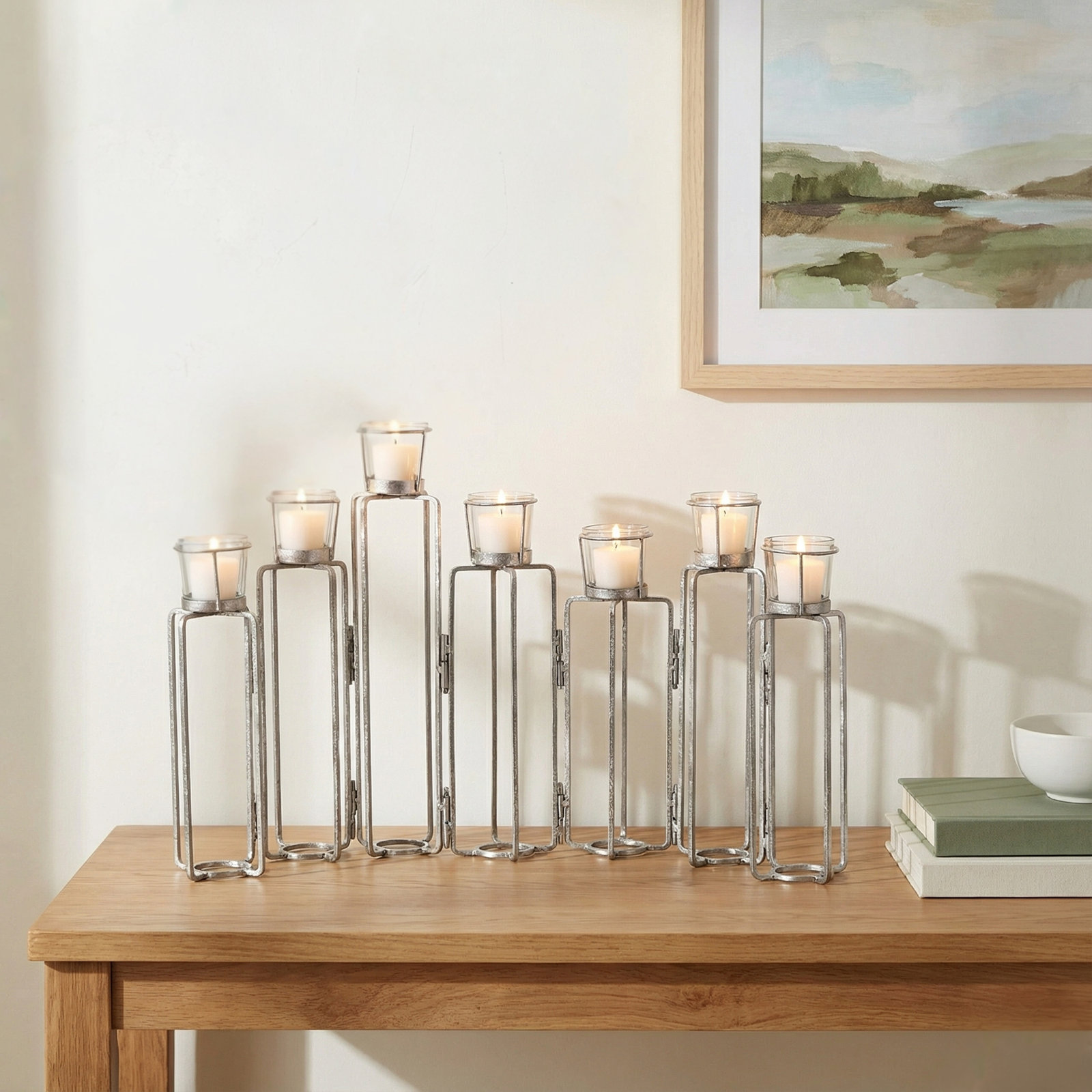 Serpentine Set Of 7 Candleholder