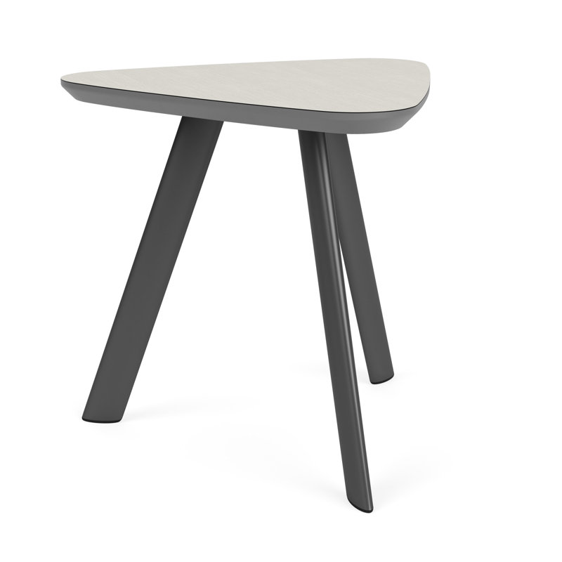 Table de bout Darsey Lounge, Gris anthracite, Sergé blanc