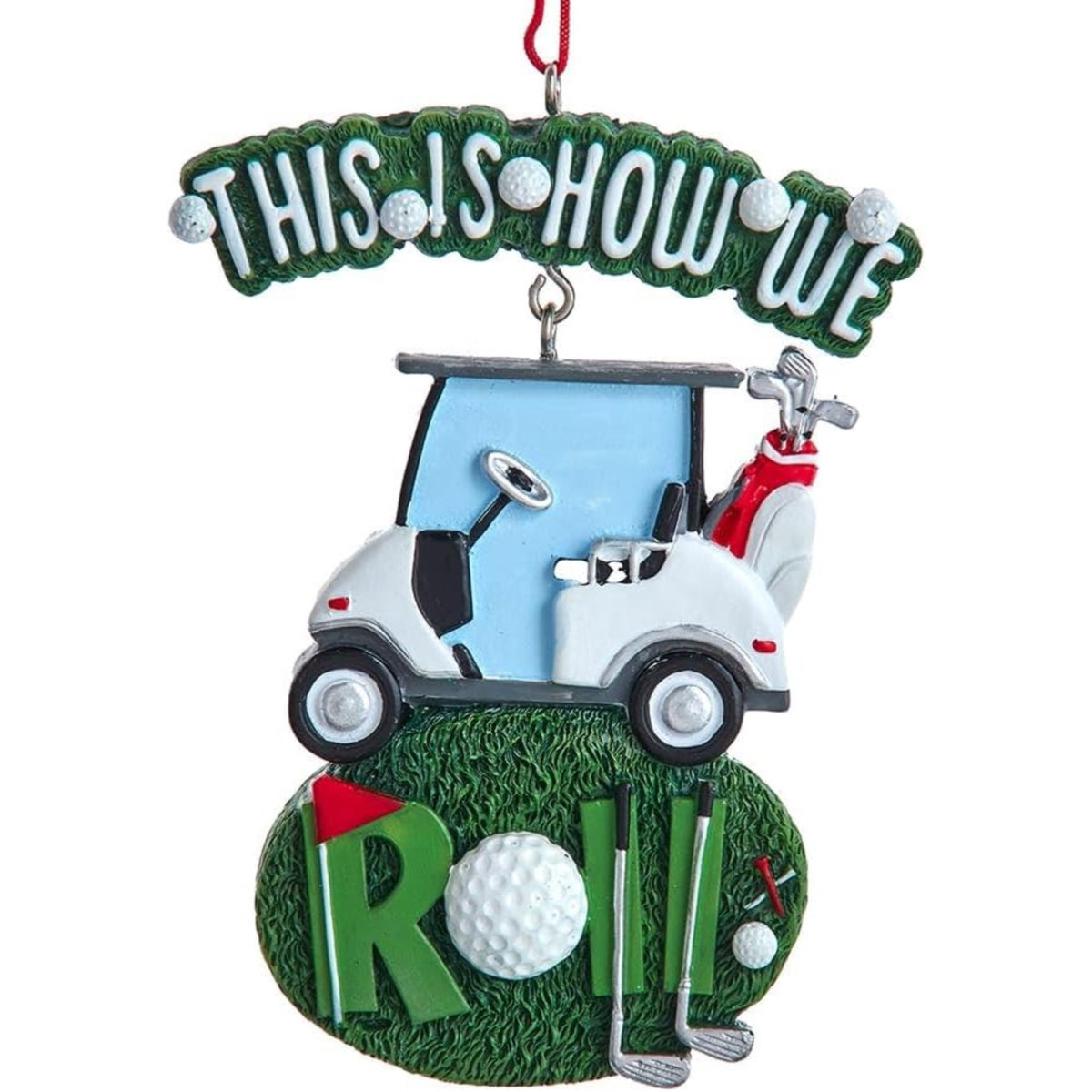Kurt Adler Golf Cart Christmas Ornament - Thumbnail 3