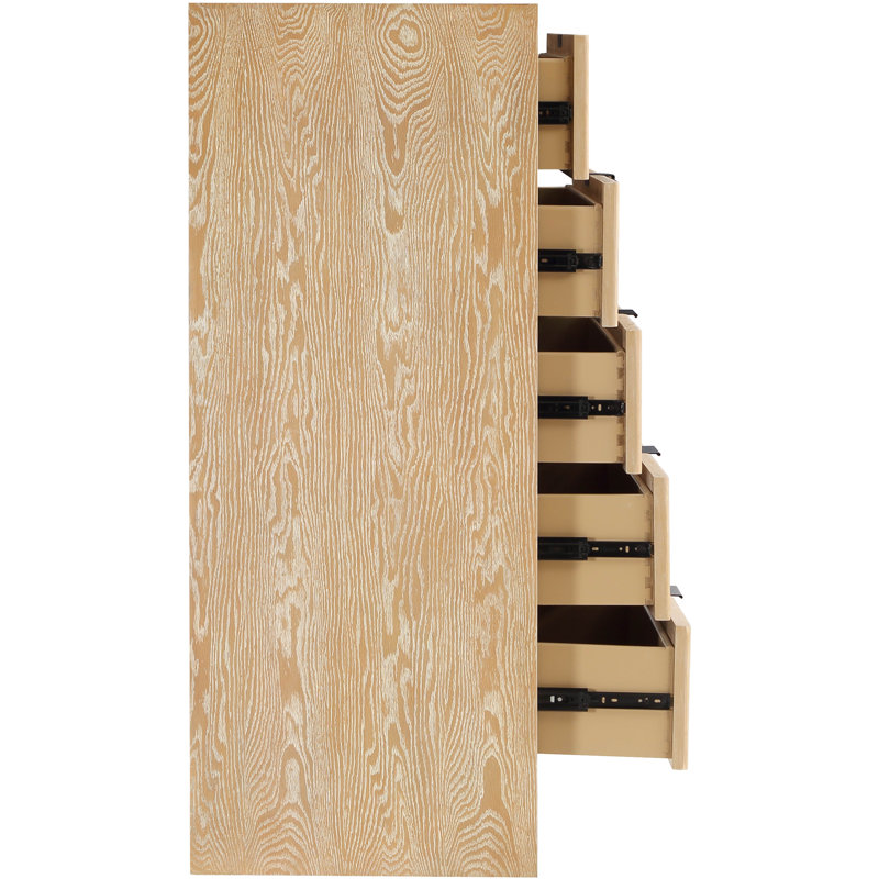 Commode 5 tiroirs Fairfax, Naturel