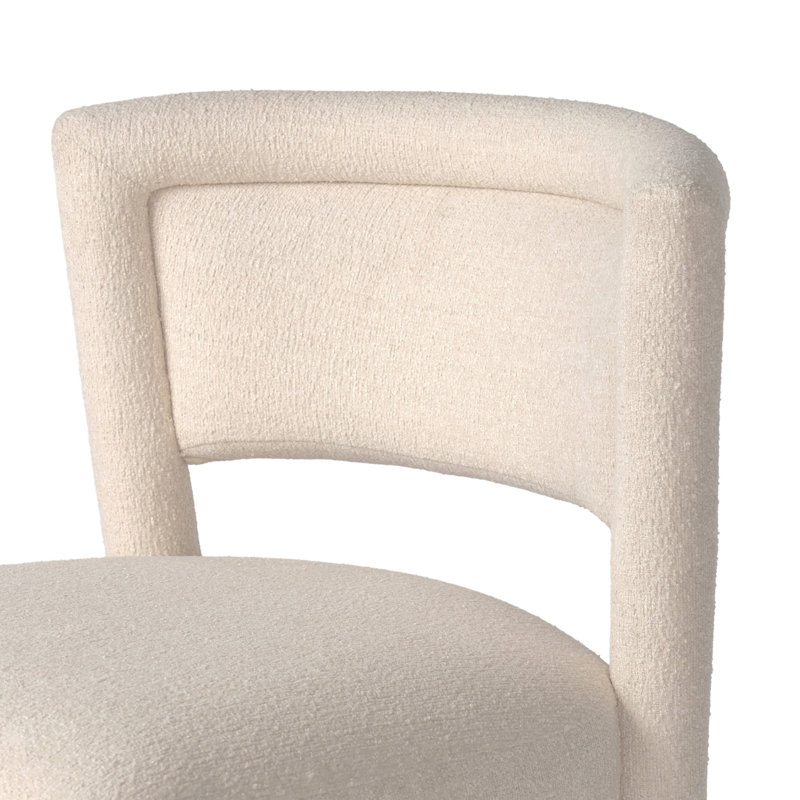 Beverly Upholstered Bar Stool, Crypton Wayfarer Snow, Bar Stool (31.5" Seat Height)