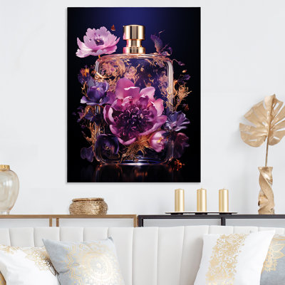 Mauve Poised Petals Perfumes - Parfums, art mural en métal
