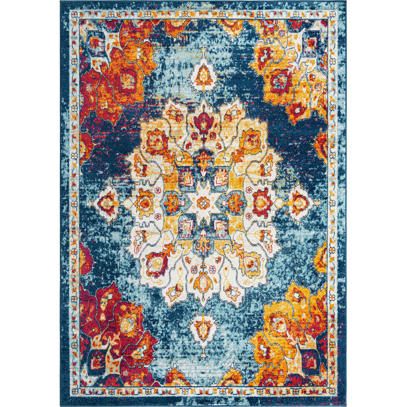Troayurgh Oriental Indoor Rug, Rectangle 7' x 10'