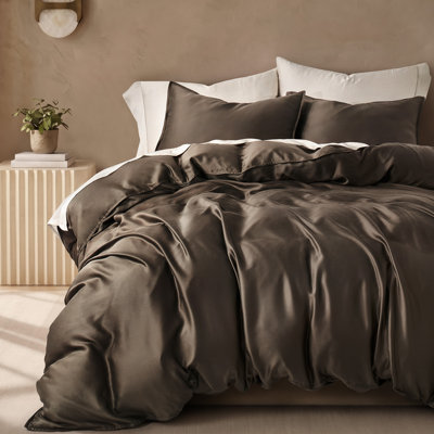 Ensemble de housse de couette en satin de coton EverGrace Tencel