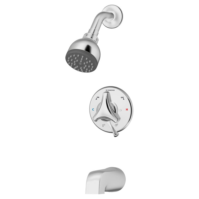 Robinet de baignoire et douche à 1 poignée Origins en chrome, Levier 1