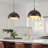  2- light 11.8inches Modern Brown Dome Single Pendant Light For Kitchen,Restaurant Room Aisle-214436361