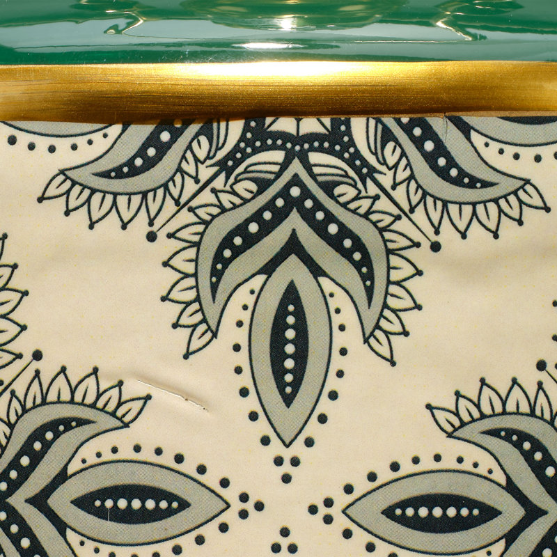 Harlequin Ceramic Table Lamp with Linen Shade