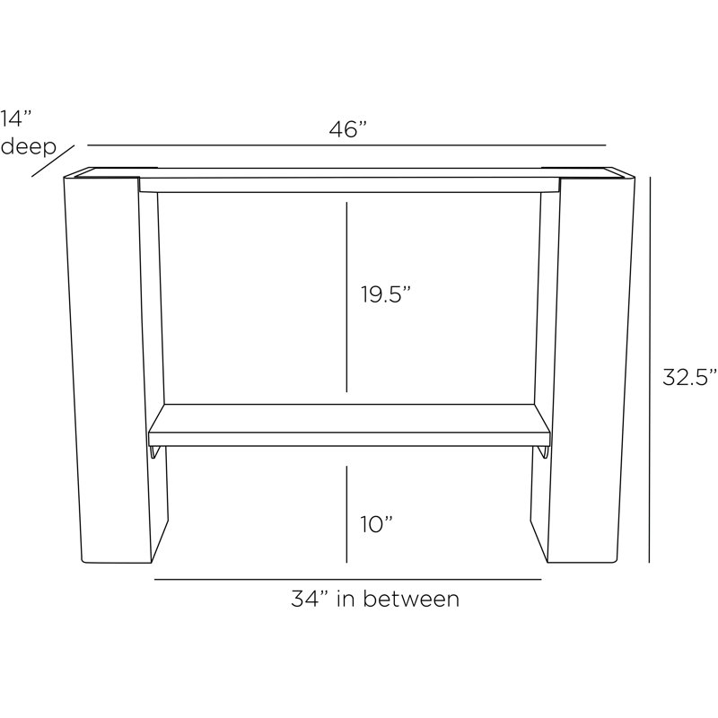 Torelli 46'' W Marble Console Table