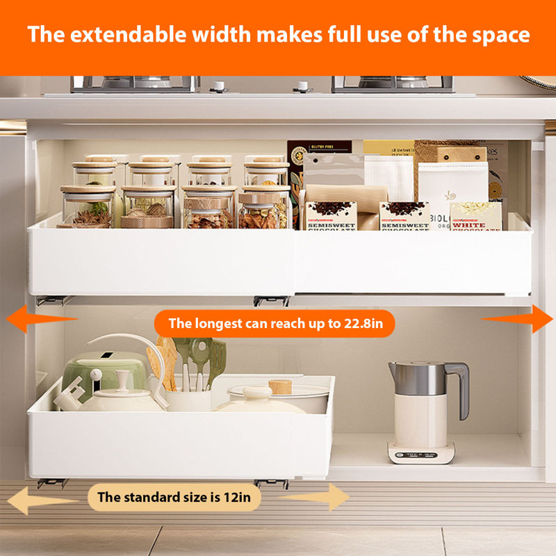 Expandable Pull Out Cabinet Organizer Adjustable