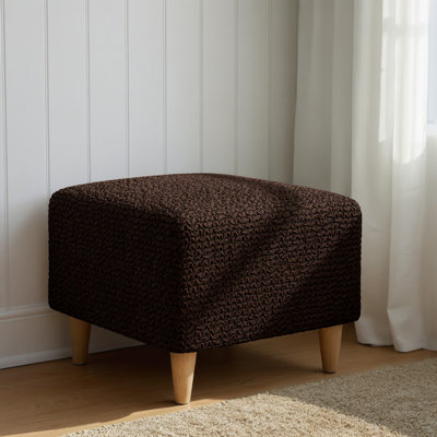 Stretchy Slipcover for Ottoman - Easy to Clean & Durable - Comfort Collection