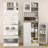 66.5"H Pantry Cabinet With Microwave Stand