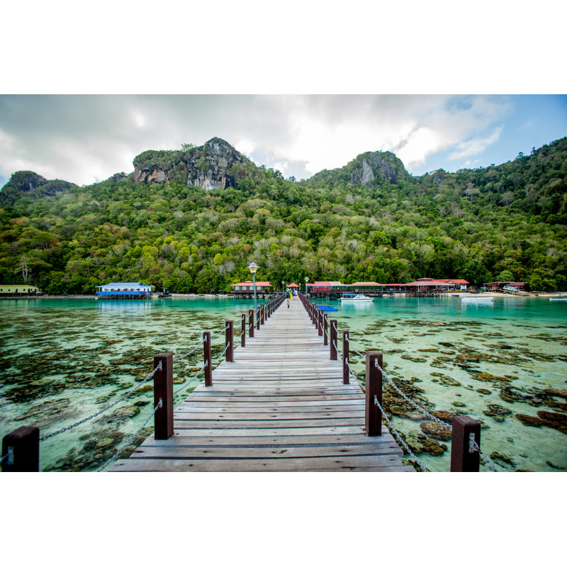 Jetty Bohey Dulang Island by Trevorimages - Wrapped Canvas Print, 51cm H x 76cm W