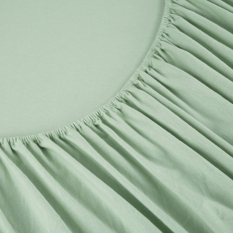 Kathy Ireland 100% Turkish Cotton Flannel Sheet Set, Queen Sheet Set + 1 Fitted Sheet + 2 Pillowcases, Sage