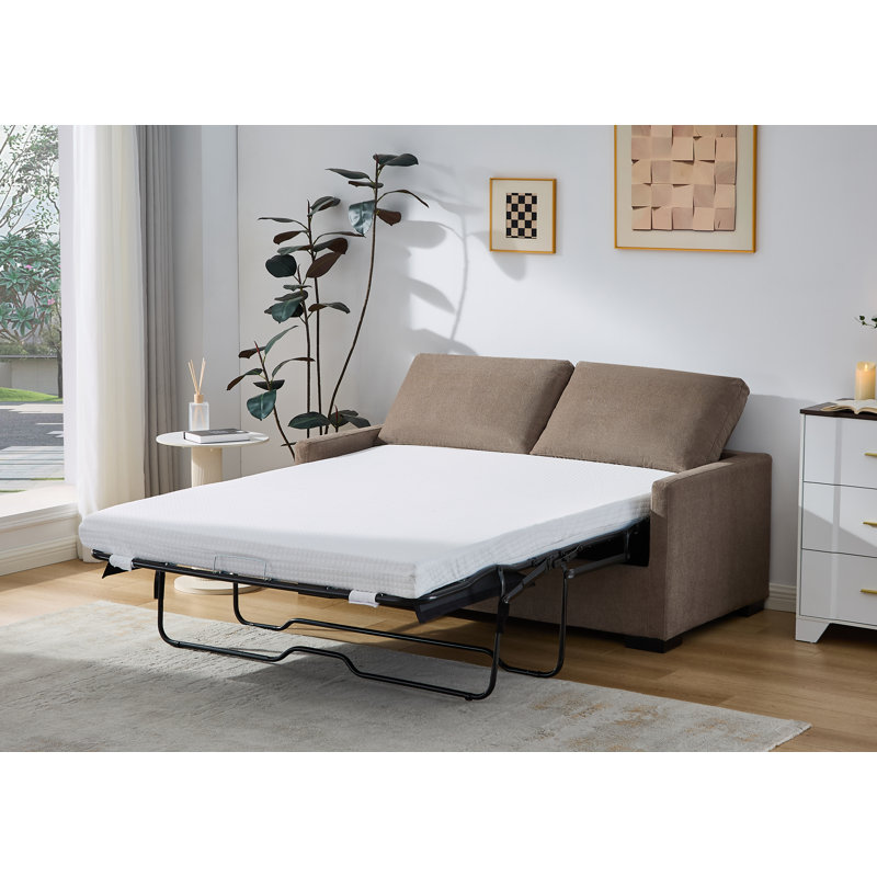 2 Seater Sofa Bed, Brown