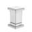 Modern Mirrored Side Table With LED Lights And Crystal Inlay For Living Room