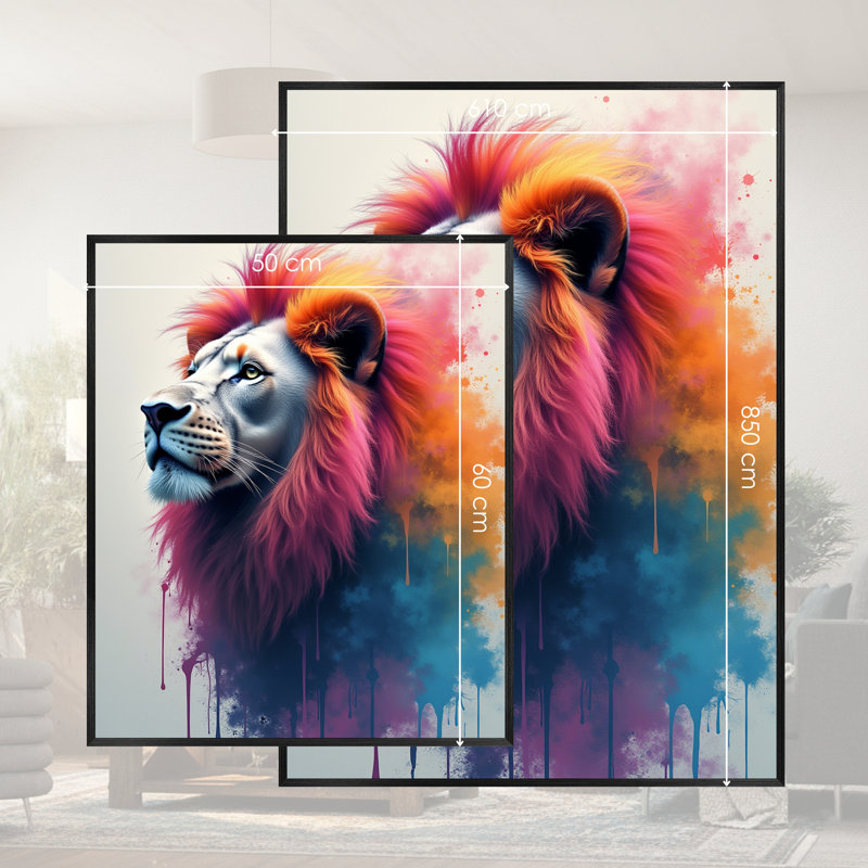 Single Picture Frame LED Illuminated Wall Art Wall Art on Glass / Aluminium, 60 cm H x 50 cm W