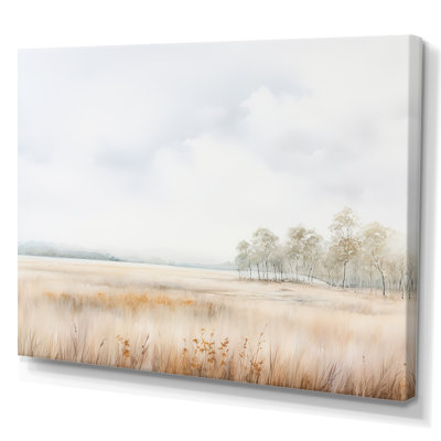 Paysage de prairie, minimalisme - prairie, art mural