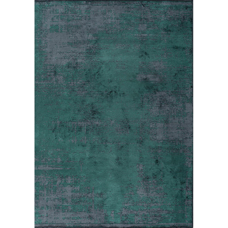 Rapture Abstract Area Rug in Green, Rectangle 9' x 12'
