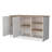 White And Ash 2-Door Kitchen Island With 3 Open Shelves