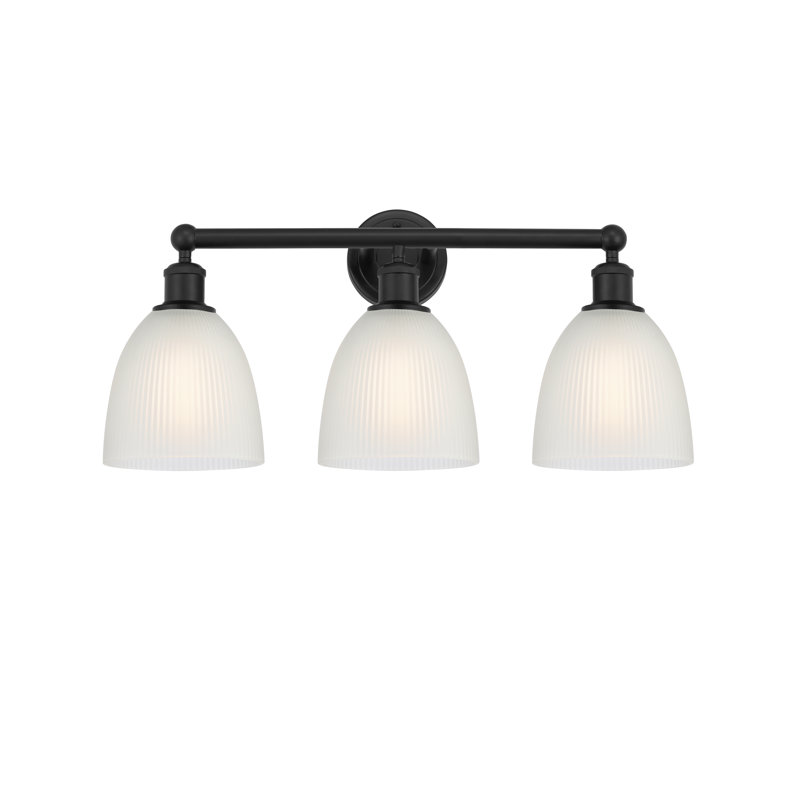 Éclairage pour meuble-lavabo 3 lumières 24 pouces Philomene, Blanc, Noir mat