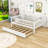 Aldora Wood Daybed with Twin Trundle and Fence Guardrails-2024933911-2024933910
