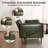 Latitude Run® Faux Leather Upholstered Futon Sofa Bed with Armrests and Backrest Adjustable-394392130