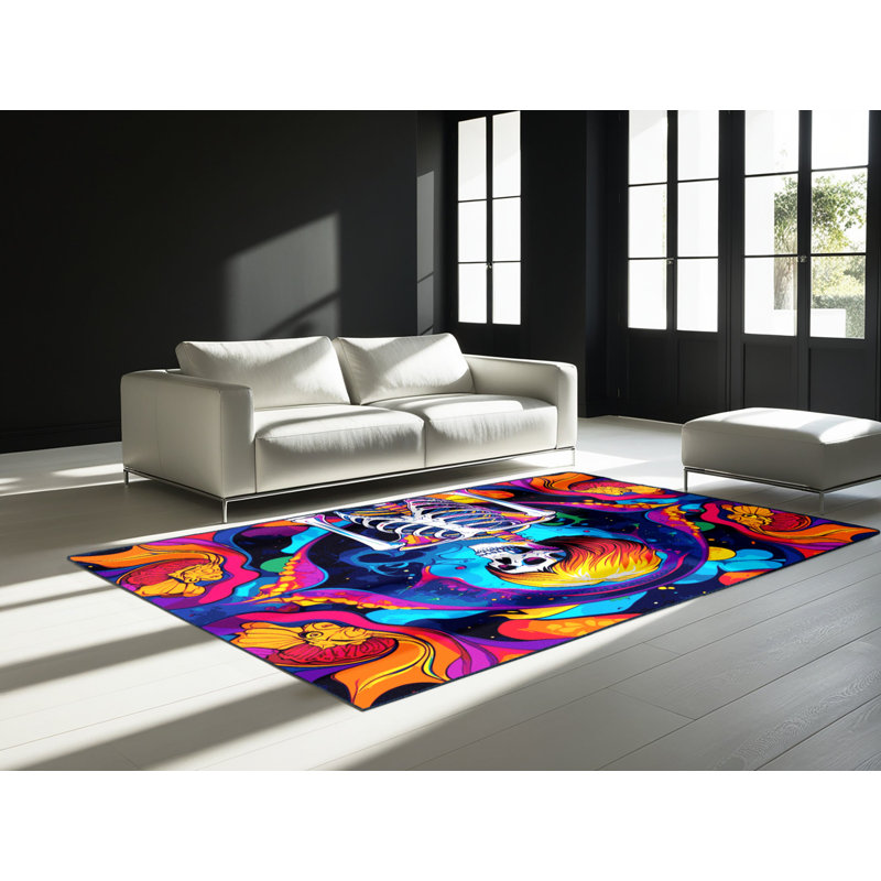 Neon Infinity Rug, Rectangle 2' x 3'