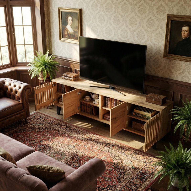 Unfinished Sideboard with Fireplace Included