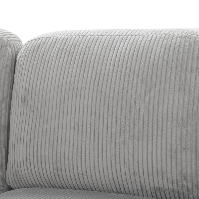 Canapé modulaire large 72,64 po, Gris clair ; noir