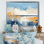 «Blue and Yellow Seaside Simplicity II», art mural minimaliste côtier