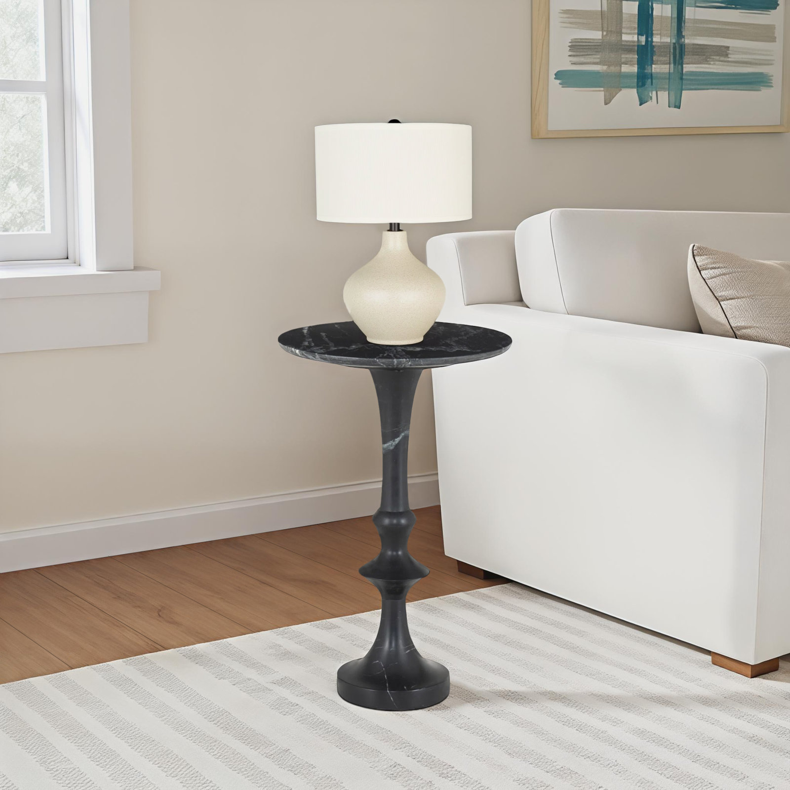 Ashaway End Table, Black/Gray