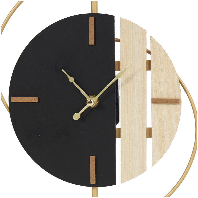 Metal Mechanical Tabletop Clock in Gold