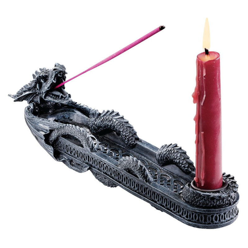 Sculpturale de brûleur dragon of trelawny manor encens