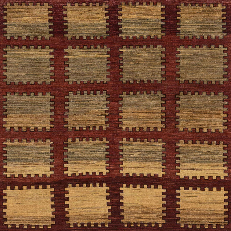 Tapis abstrait moderne 1698, Carré 8 pi