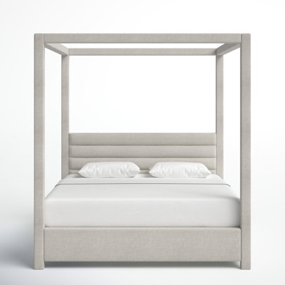 Herma Linen Upholstered Canopy Bed