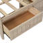 Lit de jour simple en bois avec espace de rangement, 3 tiroirs, blanc antique, solide, sans sommier blanc, bois massif, nécessaire-1846694858