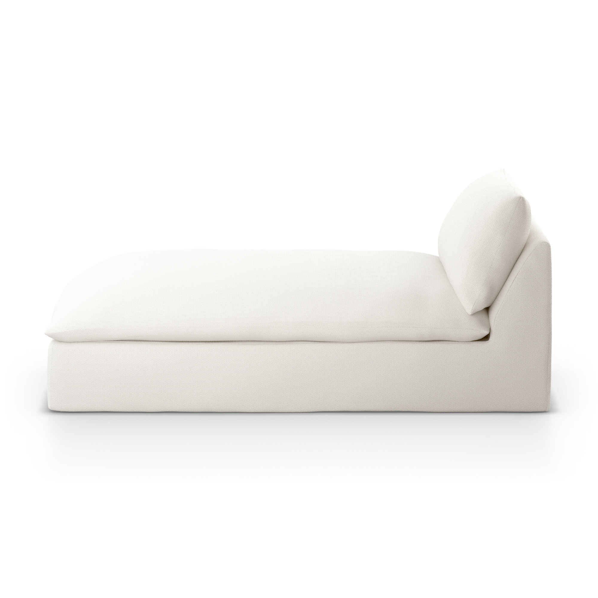 Argent 37'' Outdoor Chaise Lounge, White Performance