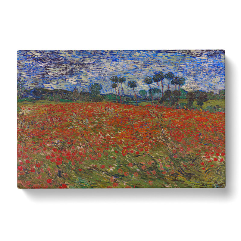 Poppy Field by Vincent Van Gogh - Wrapped Canvas Painting, 50cm H x 76cm W x 3cm D