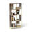 4-Tier Industrial Bookcase, Rustic Wood And Metal Frame, Asymmetrical Shelf Design, Display Storage Shelf