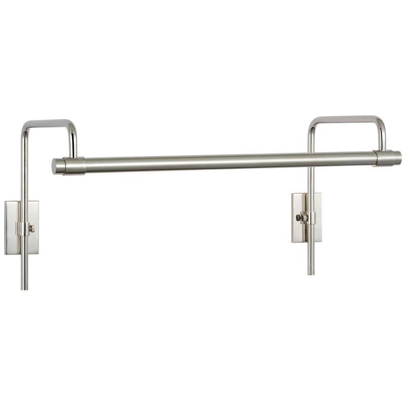 Thomas O'Brien Kidd 18" Frame Mount Picture Light, 8.75" H x 18" W x 8.75" D, Polished Nickel, 12 W