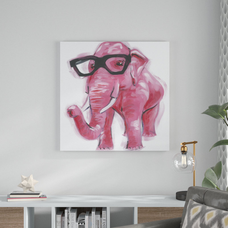 «Dapper Animal VII», peinture sur toile, Cadre argenté, H 21,125 po x l 21,125 po x P 1,125 po