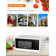 COMMERCIAL CHEF 1.1 Cu Ft Microwave with 10 Power Levels, Small Microwave with Push Button
