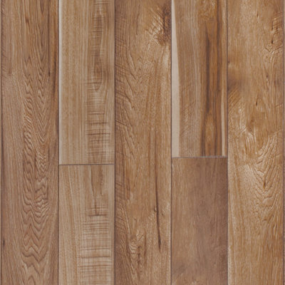 Restoration Collection 6.375'' x 47.5'' x 12mm Sawmill Hickory Laminate Flooring